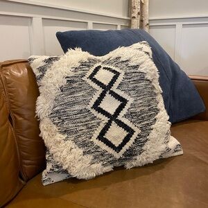 Scandinavian Pillow Cover Wool/Cotton Cream & Black